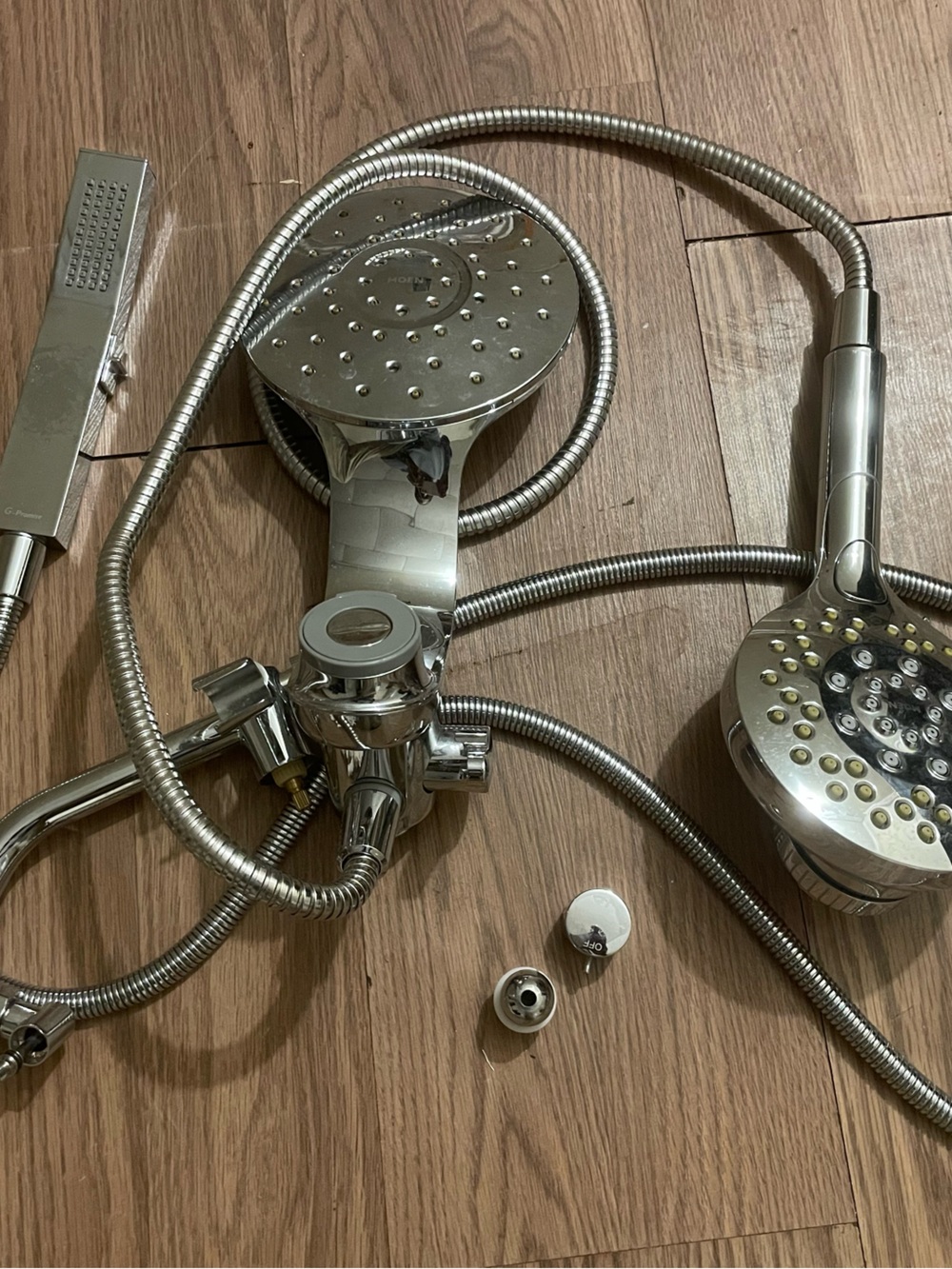 Moen Chrome Dual Shower Head Set with Handheld Wand